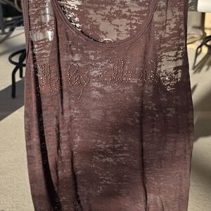 Harley-Davidson Sheer Brown Tank Top with Studded Logo